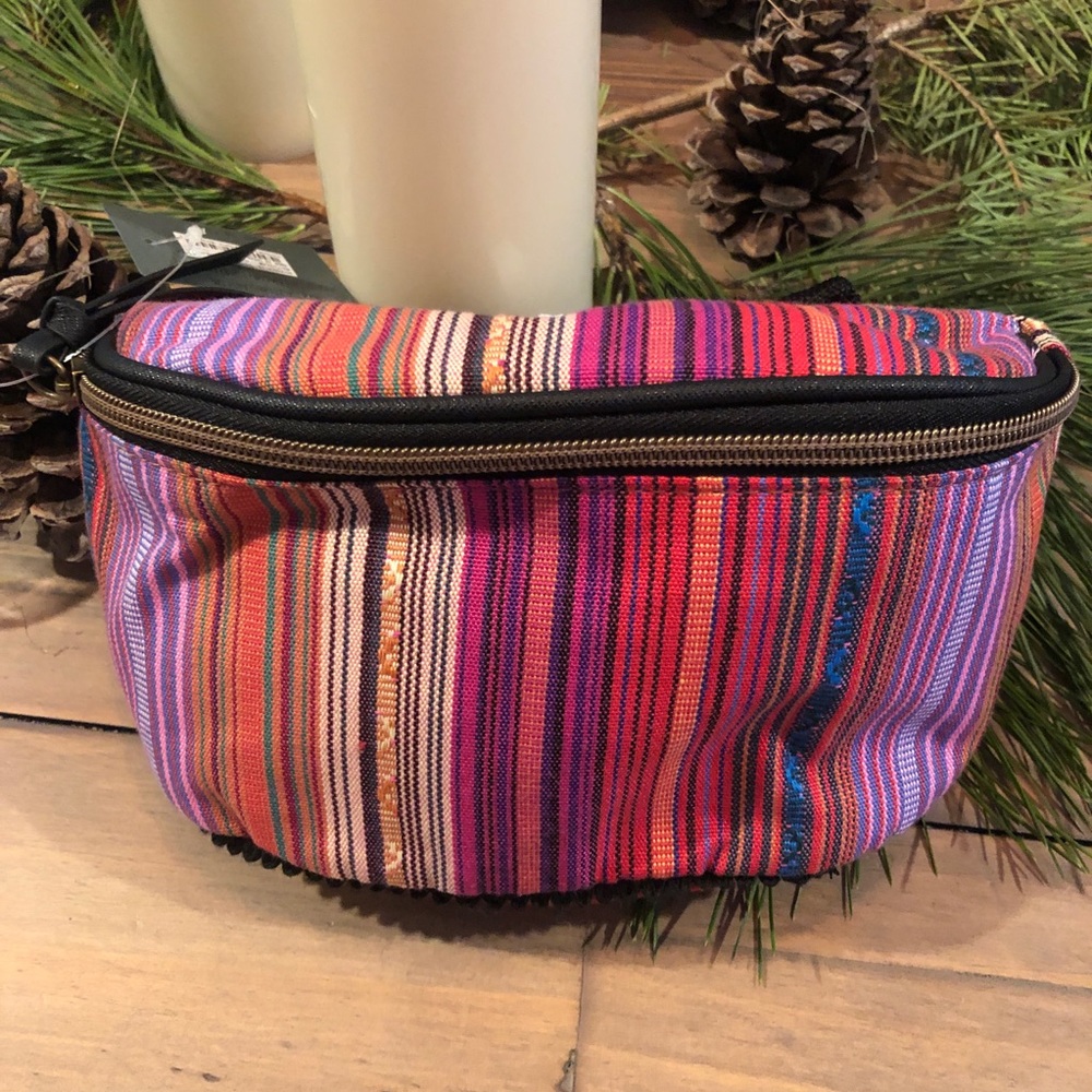 Multi-colored Striped Fanny Pack